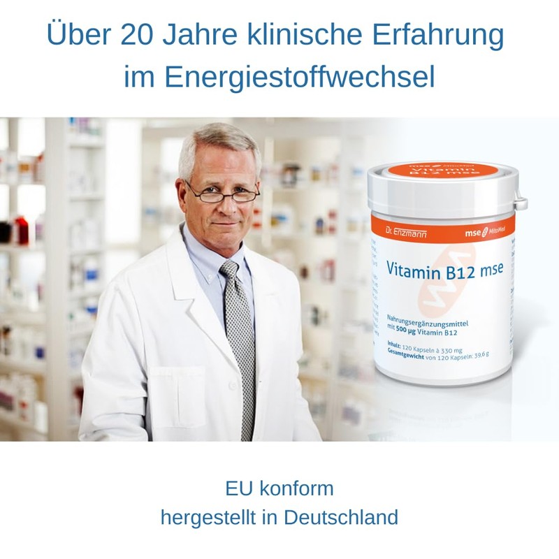 Vitamin B12 mse Doppelpack, Nahrungsergänzungsmittel mit 500 µg Vitamin B12
