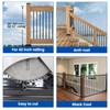 Muzata 50Pack 32" Aluminum Deck Balusters Round Black Deck Railing