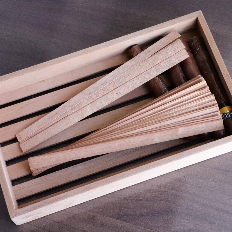 Woho 120 Packs Upgrade Spanish Cedar Wood Spills Strips Sticks