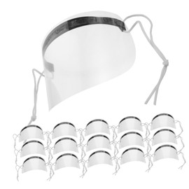 VICASKY 50pcs Bezel Hairdressing Eye Shield Shower Visor for Adults Shower Shields Hair Salon Facial Mask Eye Shields Eye Shield for Plastic Transparent