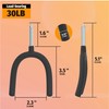 HUHOLE Screw in U Hook, Black Heavy Duty, 6PC, Shovel