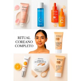 Kit Facial Coreano Bioaqua 6 Pasos | Aclarante, Antiarrugas