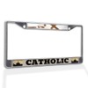 Fastasticdeals Metal Insert License Plate Frame Catholic Weatherproof Car Accessories