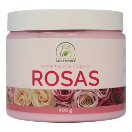 Productos Mart Mexico Crema Facial De Rosas Humectación Profunda (400g) 12 Pack