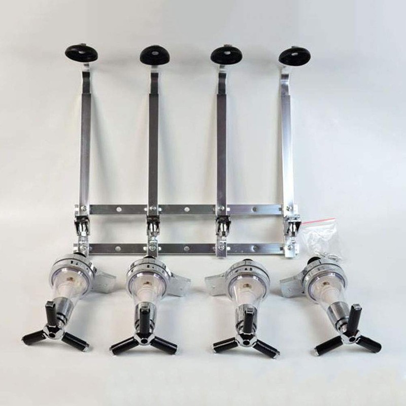 4 Bottle Liquor Dispenser, Wall Mounted Spirit Drinks Stand Optic,