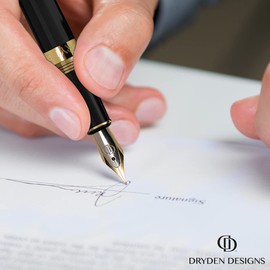 Dryden Designs Ink Cartridges for Fountain Pen | Set of 24 (12 Black & 12 Blue) - Short International Standard Size - Disposable and Generic Ink Refill Cartridges - Perfect for Calligraphy