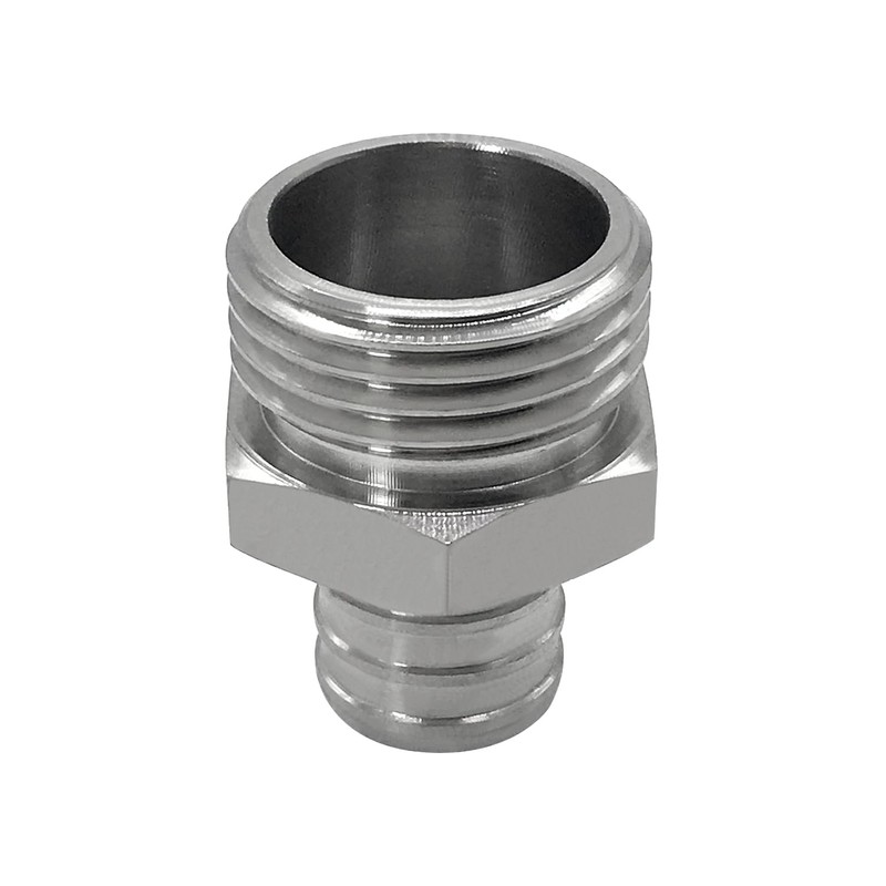 Fitvell Stainless Steel Garden Hose Adapter Fitting 3/4" PEX Barb