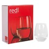 Home Essentials Stemless Red Wine Glass (Set of 4), Black