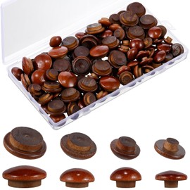Bucherry 120 Pieces 4 Sizes Wood Plugs Wooden Hole Plugs Hardwood Hole Button for Locking Tube Furniture, 3/16 Inch, 5/16 Inch, 3/8 Inch, 1/2 Inch