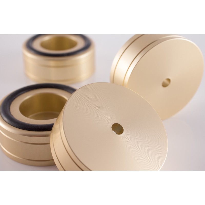 Hifi Lab 16 Aluminium Portable Audio Feet Absorber Stainless 4x