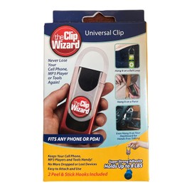 The Clip Wizard- Adhesive Clip Cell Phone Mounts Holders Universal Clip