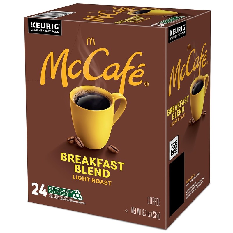 McCafe 24328029 McCafe Breakfast Blend Coffee K-Cup Pods Light Roast
