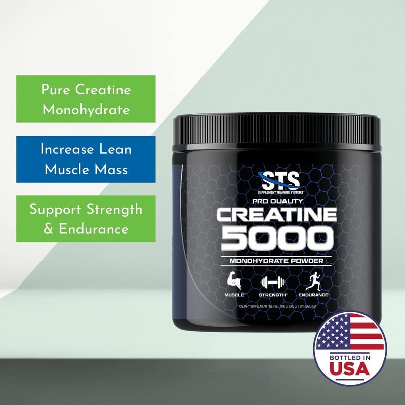 STS Creatine 300 Grams - 100% Pure Raw Creatine Monohydrate