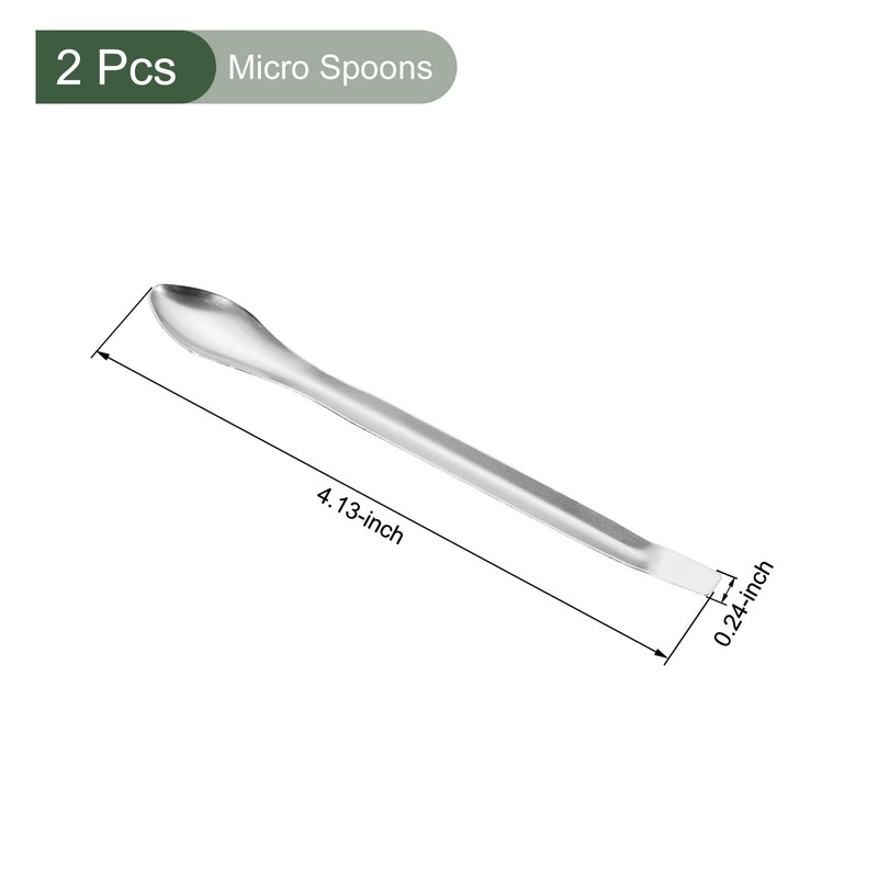 YOKIVE 2 Pcs Micro Spoons, Mini Measuring Scoops with Single