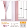 Geomoroccan Ombre Full Blackout Curtains 63 Inches Length, Pink and