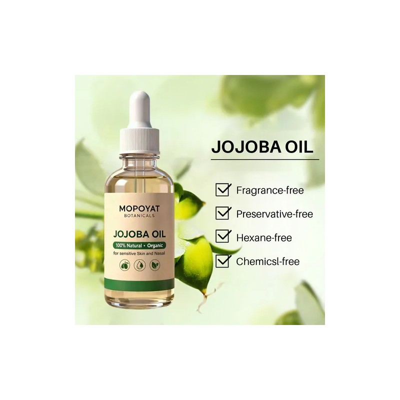 2pcs Aceite De Jojoba Puro Prensado En Fro Con Gotero