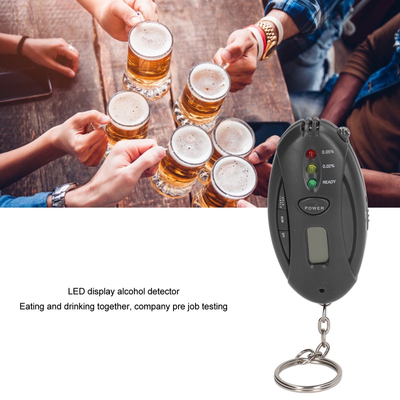 Breath Alcohol Tester Accurate Sensitive Light Indicator Portable Digital Display