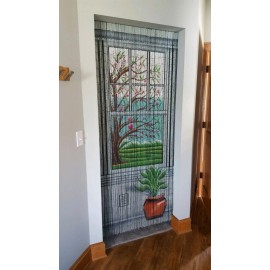 ABeadedCurtain - Window View Beaded Curtain 125 Strands  (+Hanging Hardware)