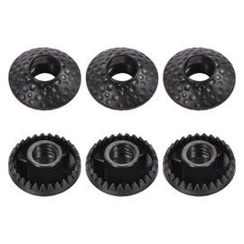 M METERXITY 6 Pack Trekking Poles Mud Baskets - Round Hiking Walking Stick Replacement Accessory for Trekking Poles Outdoor Hiking Camping (13mm, Black)
