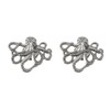 MY MIRONEY 4PCS Silver Octopus Cabinet Knobs Single Hole Elegant