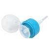 Beauticom 6 Oz Blue Push Down Acetone Labeled Dispenser Empty