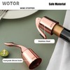 WOTOR Stainless Steel Wine Bottle Stoppers with Silicone - Reusable