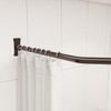 Naiture Neo-Angle Shower Curtain Rod Aluminum with Ceiling Support, 18-1/2"