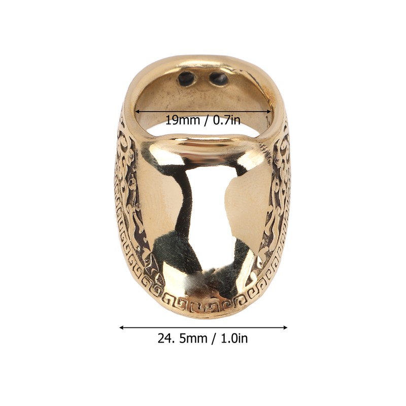 Archery Thumb Rings Good Protection Engraving Pattern Brass Finger Protector