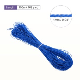 MECCANIXITY 1mm Waxed Cord 109 Yard Waxed Polyester Cord Navy Blue Wax String for Bracelet Making Necklaces Beading Jewelry Making and DIY Crafts