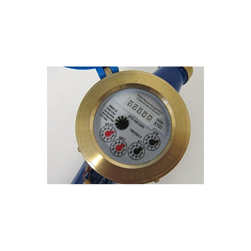 PRM 1/2" NPT Multi-Jet Water Meter, Brass Body - NOT