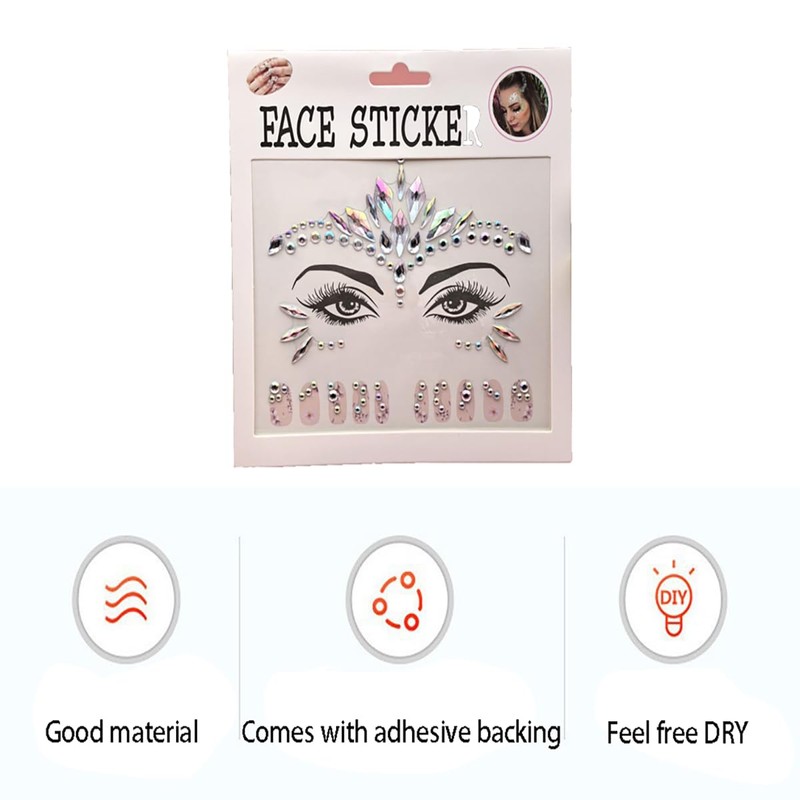 Glittering Mermaid Face Stones for Carnival & Cosplay