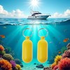 aoukoslt 2-Pack Floating Keychains for Water Sports - High-Visibility Yellow