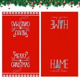 Cosiesnest Pack of 2 Tea Towels Christmas Kitchen Towels 45 x 66 cm Super Absorbent Tea Towels Kitchen Towels Christmas Soft and Durable Kitchen Towels Cotton