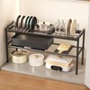 Mustorn Pots and Pans Organizer Under Cabinet, Expandable 2 Tier