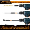Drill Bit Extension Set, LATTOOK 6PCS Magnetic Drill Extension Bit