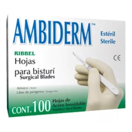 Ambiderm Hoja Para Bisturí Ambiderm Caja Con 100 Hojas