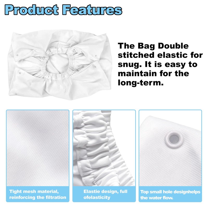 Pool Cleaner Replacement Fine Filter Bag, Pool Vacuum Filter Bag