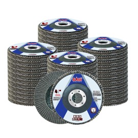 Sali 48 Pack Flap Disc 80 Grit 4.5" x 7/8-Inch Sanding Disc Bevel Type #29 Premium and Industrial Grade Angle Grinder Grinding Wheel High Performance Edge Grinding