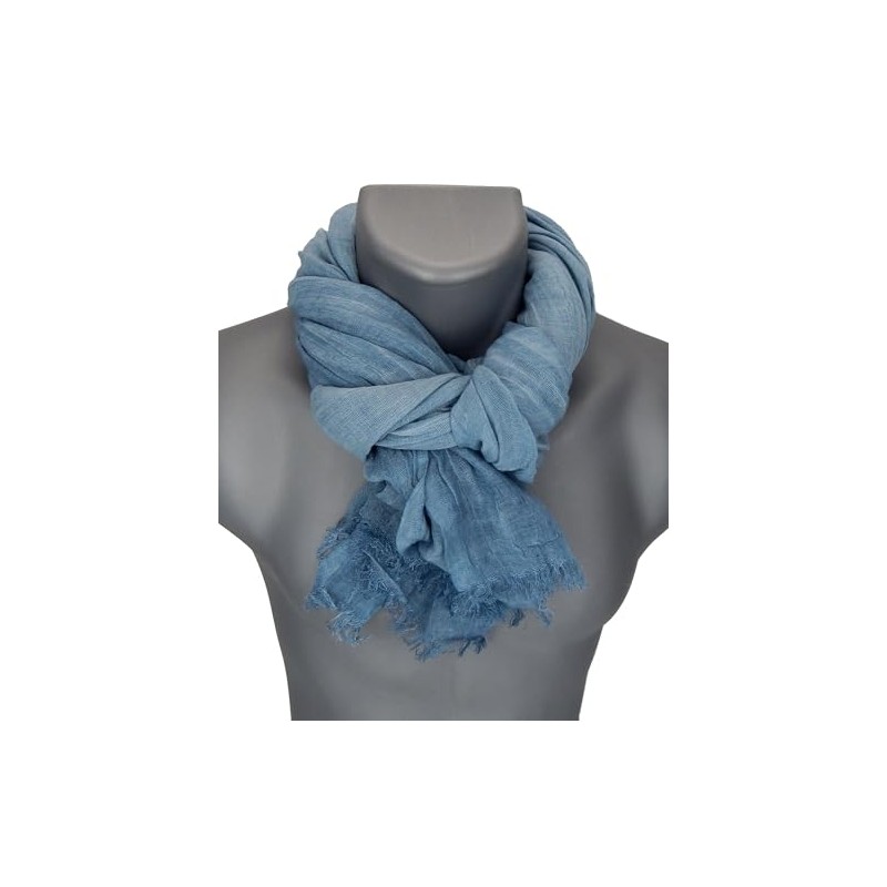 Ella Jonte Wide Men's Scarf in 3 Colours Blue Beige