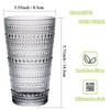 Hobnail Drinking Glasses Set Of 4-18 oz Water Glass, Unleaded