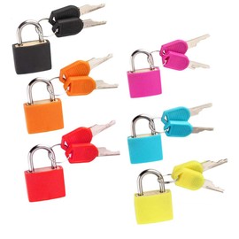 6 Pcs Suitcase Locks Heavy Duty Coated Padlock Suitcase Padlock Travel Luggage Bag Suitcase Security Shackle for School Gym Locker Luggage Suitcase Baggage Locks Filing Cabinets Toolbox