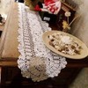 KEPSWET 100% Cotton Handmade Crochet Lace Oval Table Runner Olive