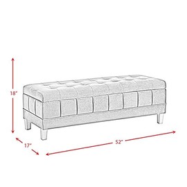 Picket House Furnishings Jude Tufted Storage Ottoman