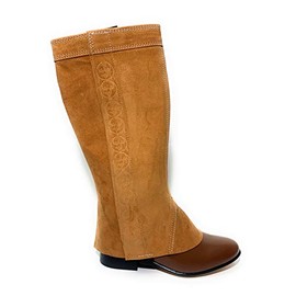 EL CHARRO Saddle Horse Short Chaps, POLAINAS Charras Cowboy Riding Chaps (TAN)