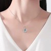 IDOKAWA Collar con colgante para mujer, Zirconia cúbica, Circón