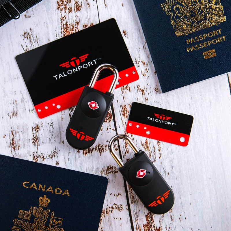 Keyless TSA Approved Luggage Locks with Lifetime Card Keys &