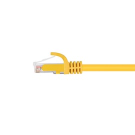 Monoprice Flexboot Cat6 Ethernet Patch Cable - Network Internet Cord - RJ45, Stranded, 550Mhz, UTP, Pure Bare Copper Wire, 24AWG, 20ft, Yellow
