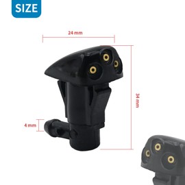 MDEOOSKY 2pcs Front Windshield Washer Nozzles, Replacement Windshield Wiper Nozzles, Windshield Sprayer Nozzle, Replacement for Hyundai Tucson 2006-2009, 986302E500