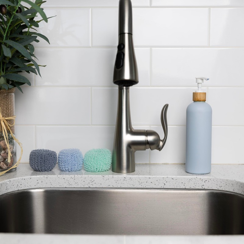 Fox Run Mesh Dish Scrubber Set, Set of 3 Multicolor