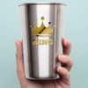 Transparent Decal Stickers of King Crown (Metallic Gold) Premium Waterproof
